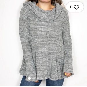 Anthropologie Thermal Peplum Top